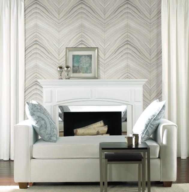 Candice Olson Onyx Strata Beige Wallpaper