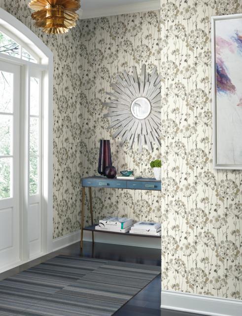 Candice Olson Flourish Beige Wallpaper