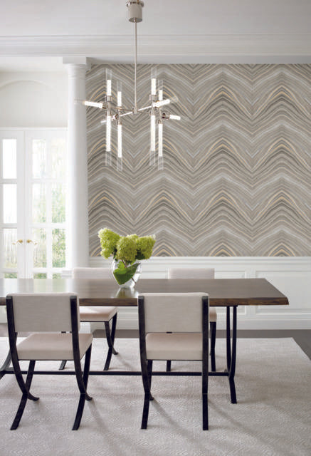 Candice Olson Onyx Strata Taupe Wallpaper
