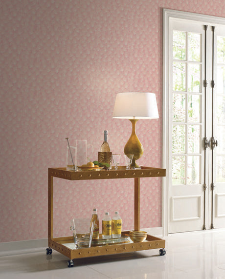 Candice Olson Luminous Ginkgo Coral Wallpaper