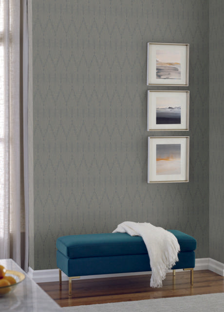 Candice Olson Cafe Society Dark Gray Wallpaper