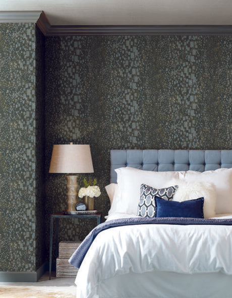 Candice Olson Gilded Confetti Charcoal Wallpaper