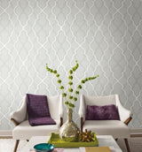 Candice Olson Double Damask Silver Wallpaper
