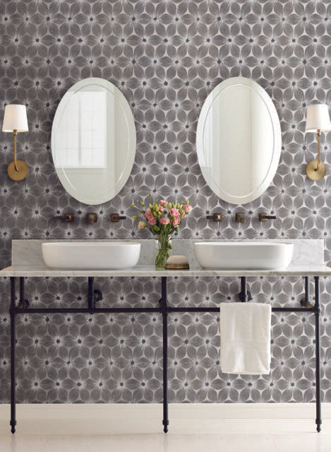 Candice Olson Everlasting White/Silver Wallpaper