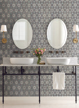 Candice Olson Everlasting Blue/Silver Wallpaper