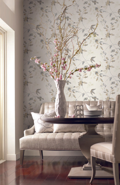 Candice Olson Linden Flower Tan Wallpaper