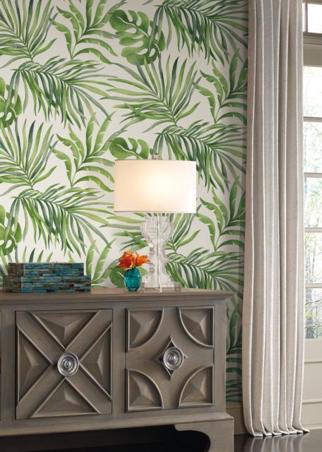 Candice Olson Paradise Palm Green Wallpaper