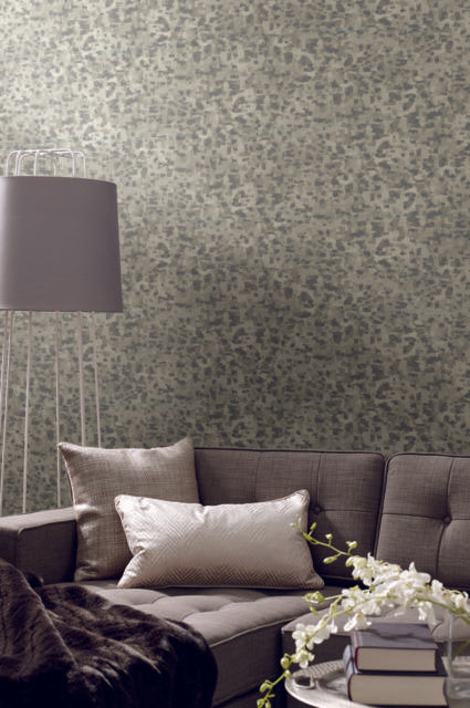 Candice Olson Sumi-E Brushstrokes Grey Wallpaper