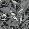 York Palm Silhouette Charcoal Wallpaper