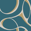 York Designer Series Elliptical Teal Wallpaper