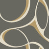 York Designer Series Elliptical Dark Grey Wallpaper