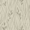 York Designer Series Leaf Silhouette Grey Wallpaper