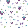 York Disney Minnie Mouse Rainbow Purple Wallpaper