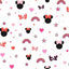 York Wallcoverings Disney Minnie Mouse Rainbow Red Wallpaper