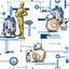 York Wallcoverings Star Wars: The Rise Of Skywalker, Droids! Blue & Gold Wallpaper