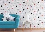 York Wallcoverings Disney Minnie Mouse Dots Red & Black Wallpaper
