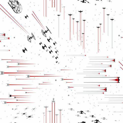 York Wallcoverings Star Wars: Galactic Battles Red Wallpaper