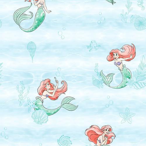 York Wallcoverings Disney The Little Mermaid Swim Teal Wallpaper