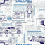 York Wallcoverings Disney & Pixar Cars Schematic Blue Wallpaper