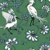 Florence Broadhurst Egrets Green Wallpaper
