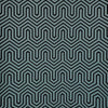 York Labyrinth Teal Wallpaper