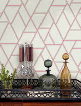 York Wallcoverings Pathways White & Red Wallpaper
