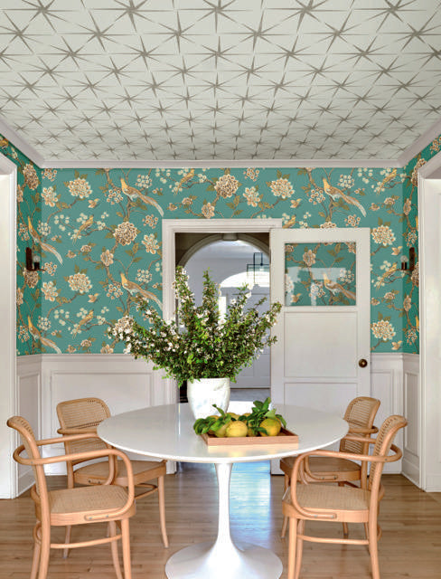 York Wallcoverings Evening Star Silver Wallpaper