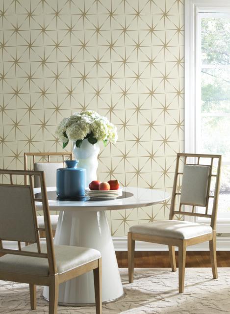 York Wallcoverings Evening Star Cream Wallpaper