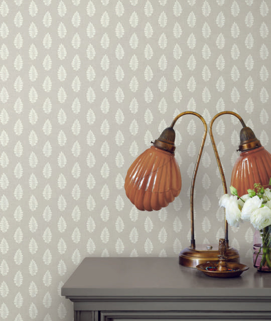 York Wallcoverings Leaf Pendant Grey Wallpaper