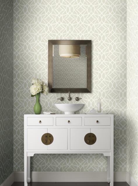 York Wallcoverings Boxwood Garden Beige Wallpaper