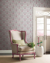 York Wallcoverings Vintage Blooms Red Wallpaper