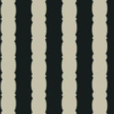 York Wallcoverings Scalloped Stripe Black Wallpaper