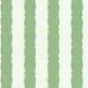 York Scalloped Stripe Green Wallpaper
