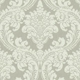 York Wallcoverings Tapestry Damask Grey Wallpaper