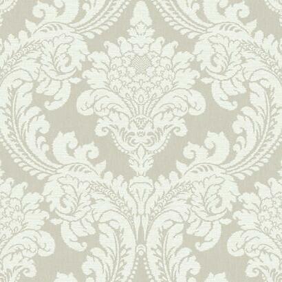 York Wallcoverings Tapestry Damask Off White Wallpaper