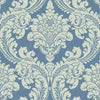 York Tapestry Damask Blue Wallpaper