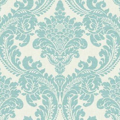York Wallcoverings Tapestry Damask Teal Wallpaper
