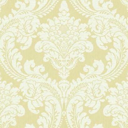 York Wallcoverings Tapestry Damask Yellow Wallpaper