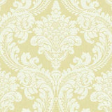 York Wallcoverings Tapestry Damask Yellow Wallpaper