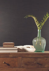York Wallcoverings Inked Grass Charcoal Wallpaper