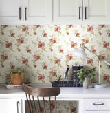 Magnolia Home Polka Dot Plaid Pink & Blue Wallpaper