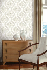 Magnolia Home Coverlet Floral Removable gray/off white Wallpaper