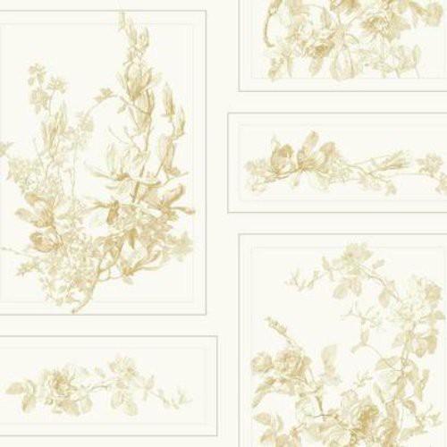 Magnolia Home The Magnolia Brown & White Wallpaper
