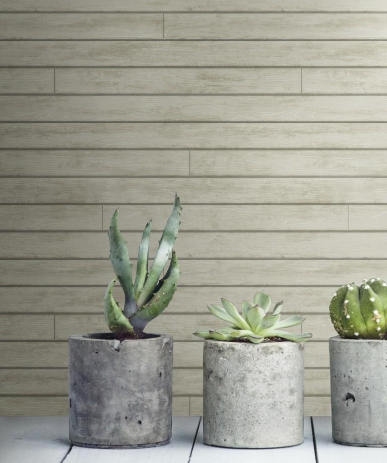 Magnolia Home Skinnylap Grey & Brown Wallpaper