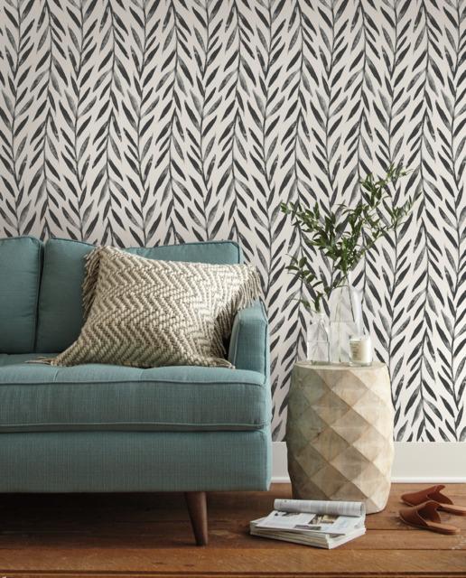 Magnolia Home Willow Black Wallpaper