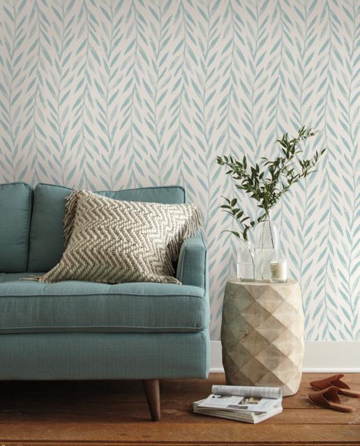 Magnolia Home Willow Blue Wallpaper