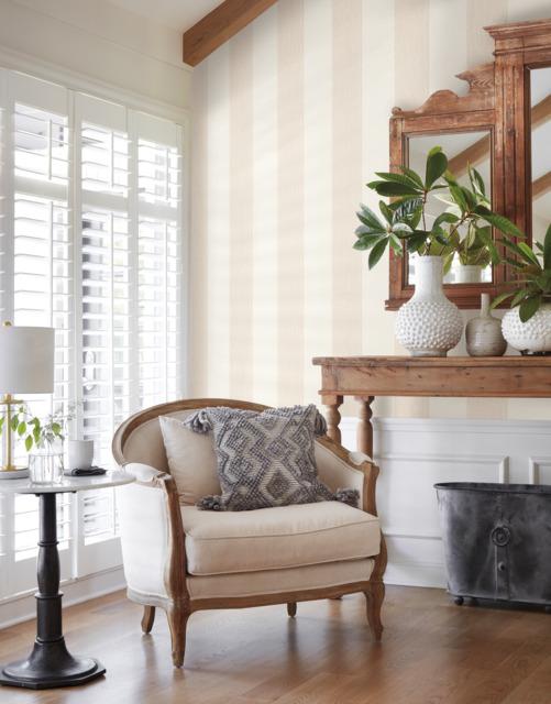 Magnolia Home Thread Stripe Pink Wallpaper