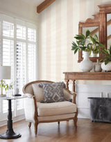 Magnolia Home Thread Stripe Pink Wallpaper