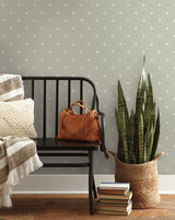 Magnolia Home Cross Stitch Grey Wallpaper