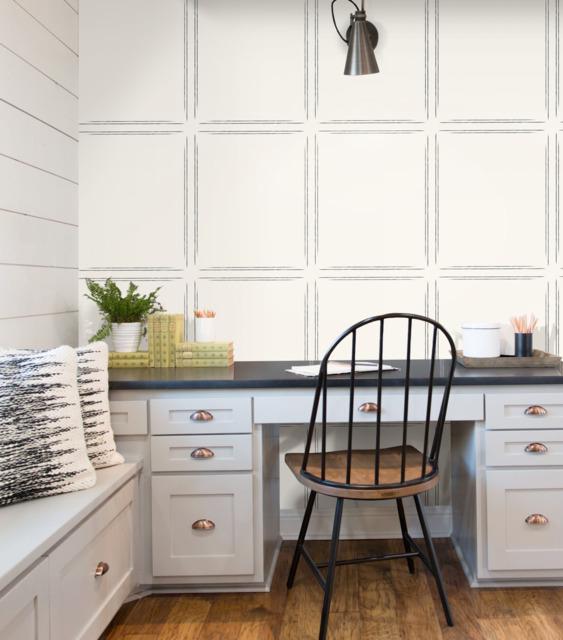 Magnolia Home Hopscotch Inverse White Wallpaper